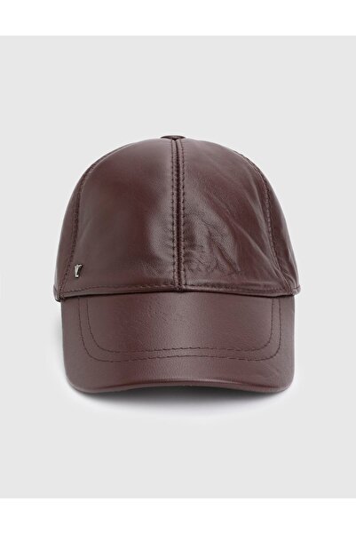 İLVİ Valguri Genuine Leather Dark Burgundy Unisex Hat