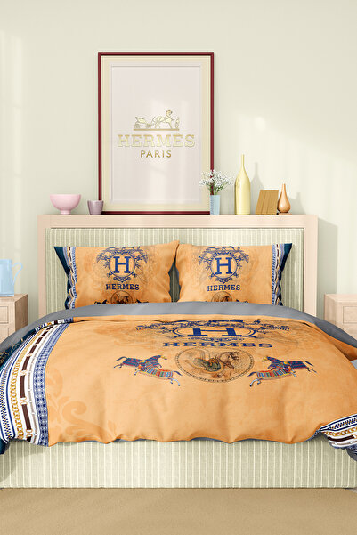 Marcalanya طقم غطاء لحاف مزدوج من القطن الساتان 6 قطع طباعة رقمية ثلاثية الأب...