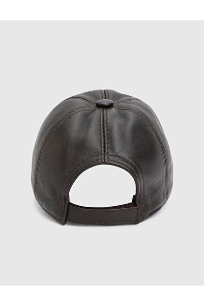 İLVİ Valguri Genuine Leather Brown Unisex Hat