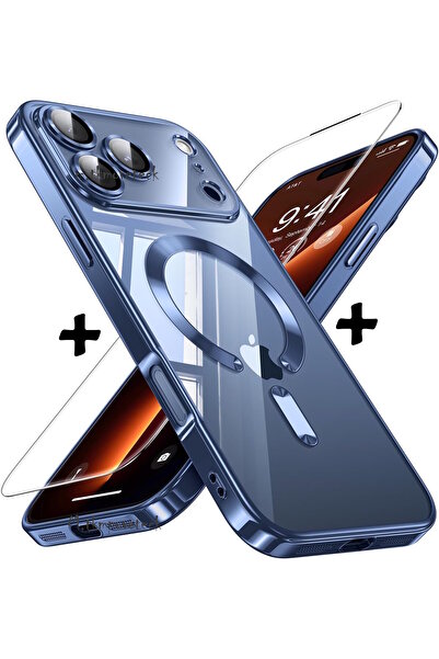 m.tk moveteck iPhone 17 Pro Max Magsafe Kılıf Tam Kamera Korumalı Renkli Kena...