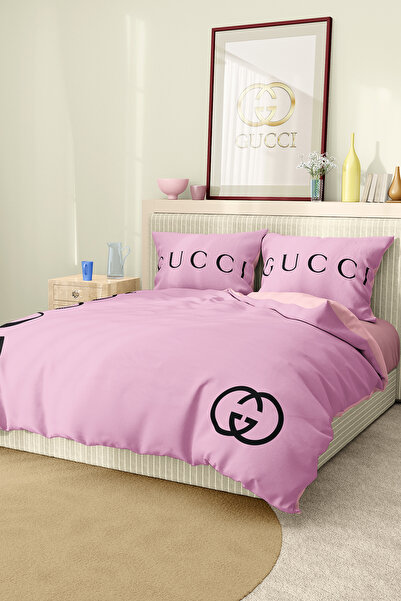 Marcalanya Duvet Cover Set Double Size Cotton Satin Fabric 6 Pieces 3D Digital Printing Duvet Cover Set Model No: