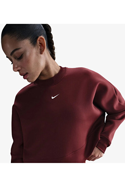 Nike Dri-Fit Oversized Crew-Neck Cropped Training Kadın Sweatshirt (yousports)
