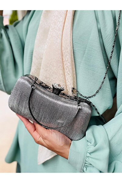 Çanta Trend Women's Scholarship Handbag and Crossbody Chain Long Strap Crystal Stone Evening Bag