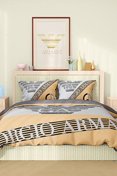 Marcalanya Duvet Cover Set Double Size Cotton Satin Fabric 6 Pieces 3D Digital Printing Duvet Cover Set Model No: