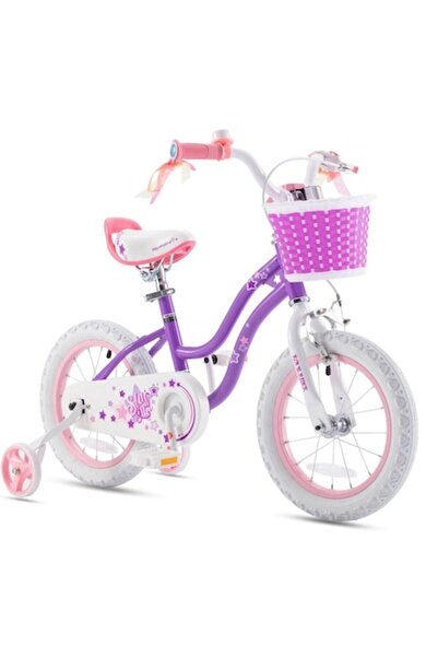 Royal Baby Star Girl 14" Kids MTB Bike, Purple, 3-5 years