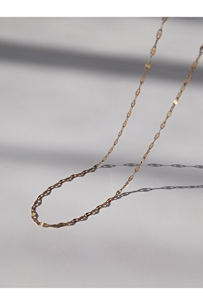 CAPO by Aytaç Yamaç Gold Color Stainless Steel Sailor 2mm Chain Necklace Length 55-60cm