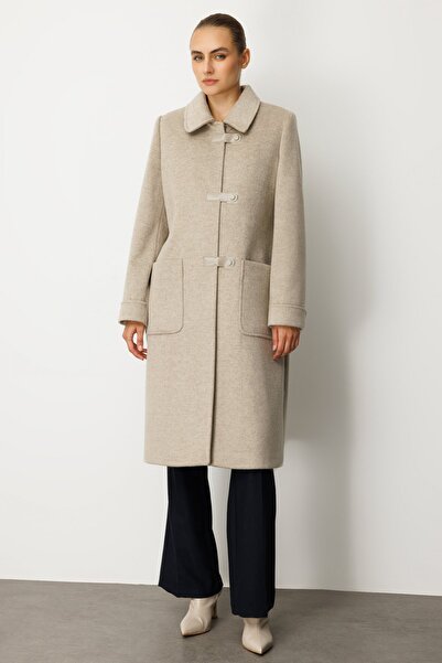 Ekol Leather Snap Bag Pocket Coat