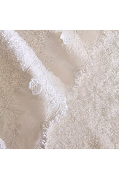 Karaca Home Artisan Demeter 100% Cotton Hand Towel Ecru 50X90 cm