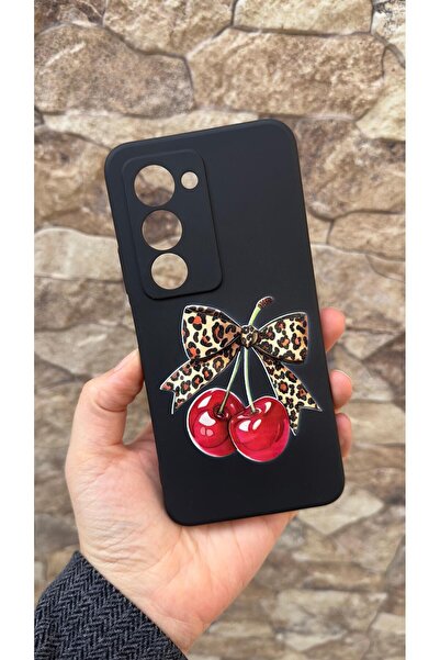 Vip Case Redmi 15 Uyumlu Kiraz Leopar Fiyonk Desenli Silikon Darbe Emici Klasik Korumalı Rubber Kılıf