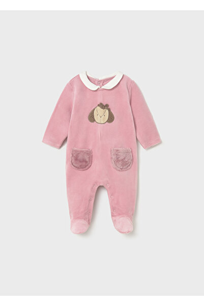 MAYORAL Girl's Baby Romper Set Long Sleeve Velvet Orchid 2-Piece