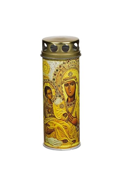 SHOPIENS Lumânare decorativă LED, design Fecioara Maria, flacără albă, capac ...