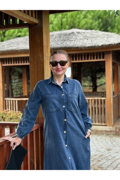 polo live Kot Elbise mavi