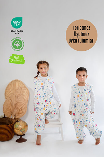 Las Vivas Kids Kışlık Pamuklu Pazen Uyku Tulumu , 1 Tog Organik Çocuk Ve Bebe...