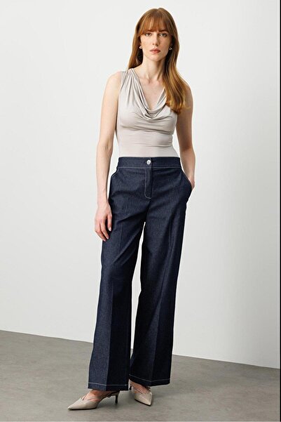 Moda İlgi MODAİLGİ Kot Plaz Pantolon 40013 Lacivert