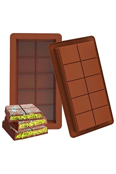 Generic 2 Pack Big Chocolate Candy Bar Mold for Filling Knafeh Pistachio Choc...