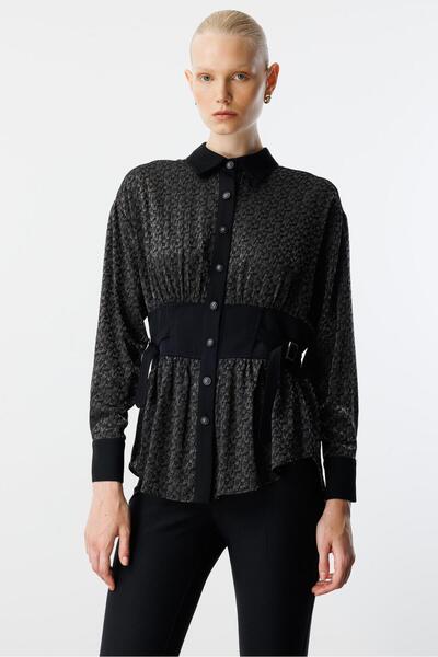 Moda İlgi MODAİLGİ JAKAR GÖMLEK 15045 Siyah