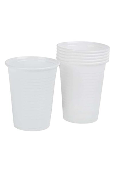 SHOPIENS Set Pahare Plastic, 200ml, 25 Bucăți, Albe - MYONNA IT & E-COMMERCE