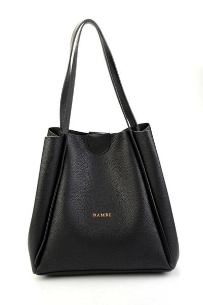 Bambi Siyah Kadın Omuz Çantası C06672190009