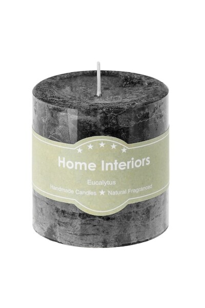 MYONNA IT & E- COMMERCE Paraffin Candle, Home Interiors, Eucalyptus Scent, Black, Diameter 6.5x7cm