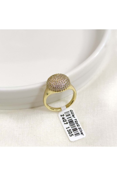 Güler Yüzlü Silver خاتم XUPING مرصع بالأحجار الكريمة بقطر 1.3 سم ذهبي - 14