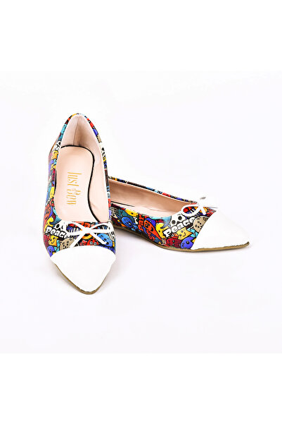 JustBow Printed Women's Ballerinas with Bow Detail