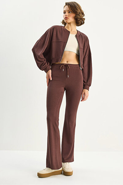 Bianco Lucci Γυναικεία ζακέτα με μανίκια νυχτερίδας, ισπανικό παντελόνι, μοντάλ σετ κάτω-πάνω 4059 60283731