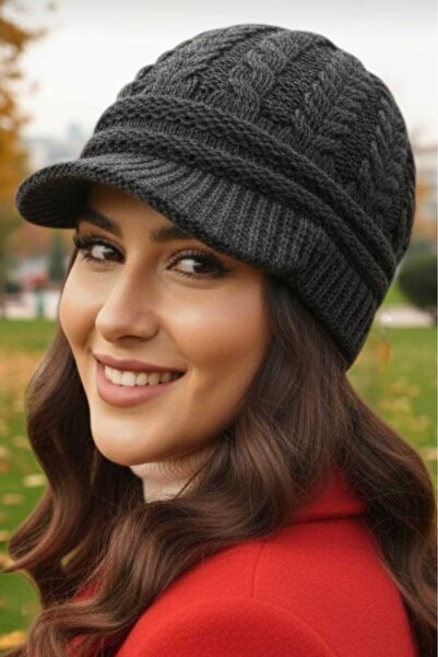 Mood Agenda Women's Double Layered Knitted Beanie Knitwear Beanie