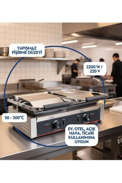 vosco Mega Çift Kapak Tost Makinesi 32 Dilim