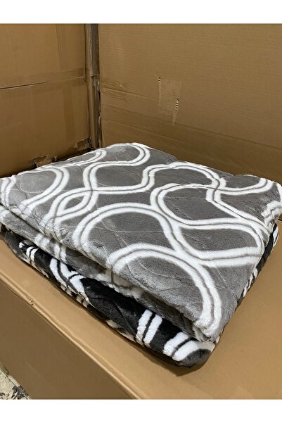 Sarar Tek Kişilik Battaniye- Gri Siyah- (KALIN 2.5 KG)