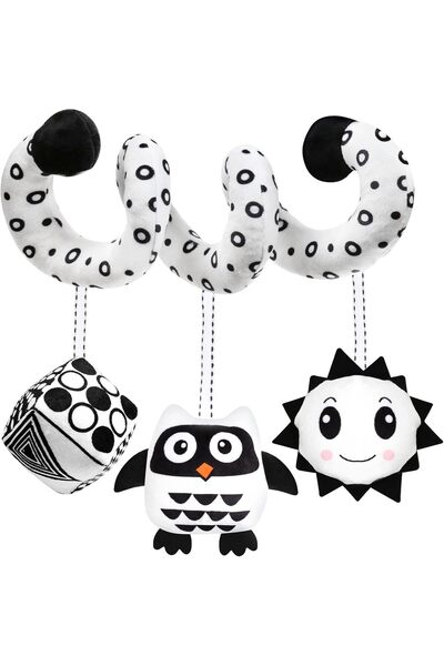Generic Baby Spiral Hanging Stroller and Car Seat Toy - Black & White High Co...