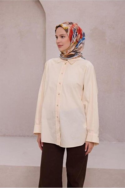 Belli Tivil Pure Silk Scarf 4216 - 05 Ανοιχτό μπλε αφηρημένο σχέδιο