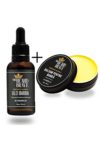 The Beard Brave Set ulei și ceară/balsam pentru barbă, parfum de colonie, 2x30 ml