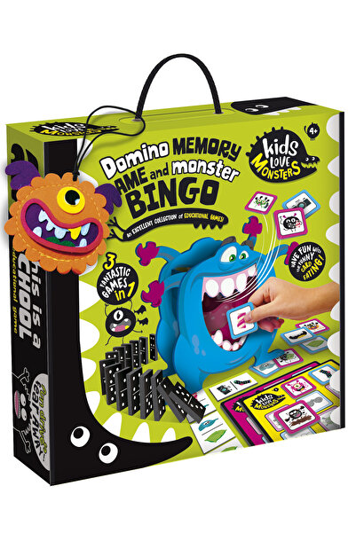 SQUARE ONE GIFTS الأطفال يحبون الوحوش - لعبة الدومينو للذاكرة وبينجو الوحوش