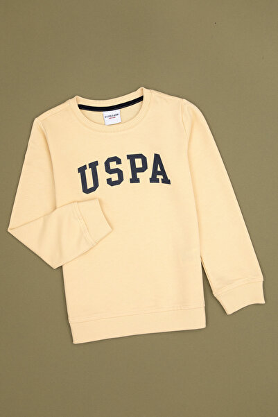 U.S. Polo Assn. Boy's White Basic Crew Neck Sweatshirt 50313830-Vr110