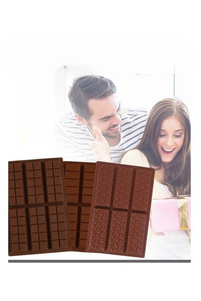 Generic Chocolate Mold Food Grade Silicone Homemade Board Mould Rectangular C...