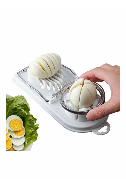 Generic Excefore Egg Slicer, Egg Slicer for Hard Boiled Eggs, Stainless Steel Wire Egg Slicer,with 2 Slicin