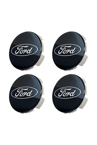 Aftermarket Set de 4 capace de jantă, 54 mm, Ford, negre, pentru jante din aliaj