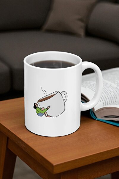 Saltos Big Coffee Cup Printed Mug Cups Porcelain Mug Gift for Friend Lover Birthday Gift