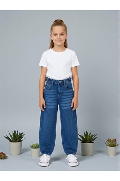 ASL GOLF CLUB Pantaloni de blugi largi pentru fete, cu picioare largi