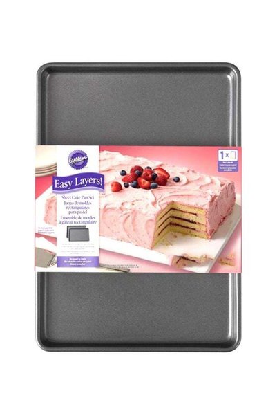 Generic 2-Piece Non-Stick Easy Layers Sheet Pan Set Grey 9.27x13.2x0.66inch