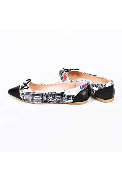 JustBow Printed Women's Ballerinas with Bow Detail