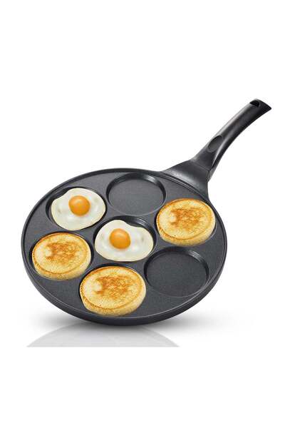 Generic Mini Nonstick Pancake Maker with 7 Molds, PFOA-Free, Kid-Friendly Cre...