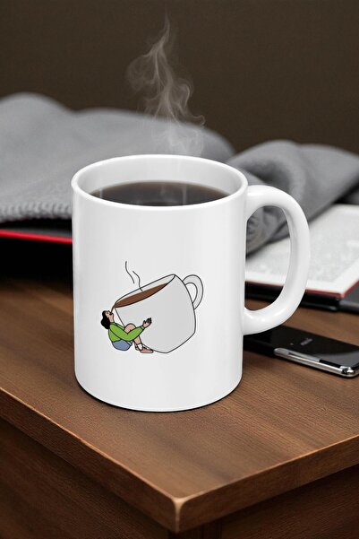 Saltos Big Coffee Cup Printed Mug Cups Porcelain Mug Gift for Friend Lover Birthday Gift