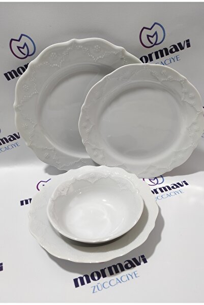 Porland PORSELEN ECE 6 KİŞİLİK 24 PARÇA YEMEK TKM VE 30 PARÇA KAŞIK ÇATAL SETİ