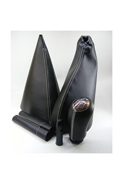 otovista Renault Fluence / Megane 3 Gear Shift Knob, Handbrake and Gear Gaiter, Handbrake Lever Leather (5 Forward-Grey)