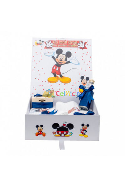 OEM Personalized baptism set, 8 pieces - Mickey, Navy