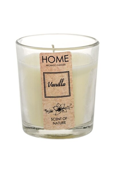 MYONNA IT & E- COMMERCE Scented Candle Home, Vanilla, Ecru Color, Paraffin, 8-Hour Burn Time, 5x6.5 cm