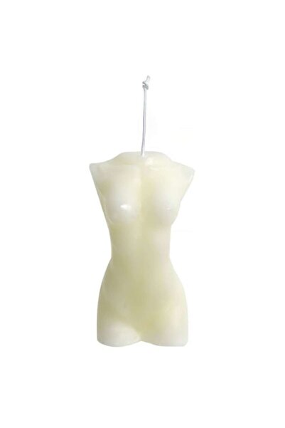 MYONNA IT & E- COMMERCE Decorative Candle, Female Body Model, Paraffin, Ecru, 7x6x11 cm