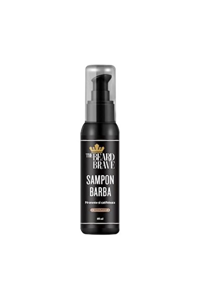The Beard Brave Beard Shampoo, 60 ml – Sandalwood Scent, Hydration, Travel Size