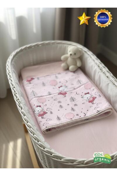 SELONYA Battaniye %100 Organic Pamuk İnce Bebek Battaniye 100X100 Mavi ve Pem...